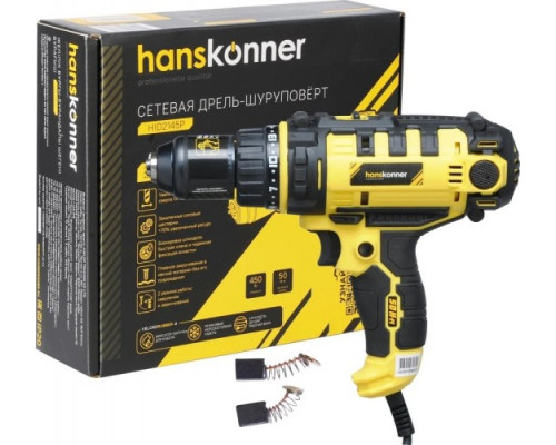 Шуруповерт сетевой Hanskonner HID2145P [HID2145P]