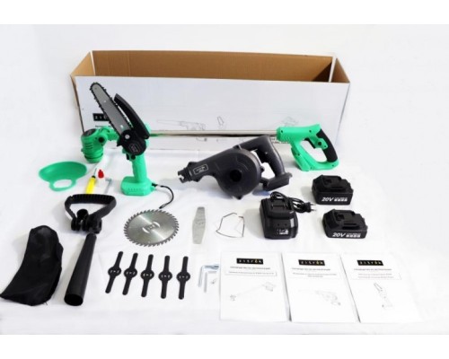Набор аккумуляторного инструмента ZITREK GreenCut 20, GreenSaw 20, ZKBL20 set 3 in 1 3 в 1, 1х2.0ач, 1х4.0ач [082-2022]