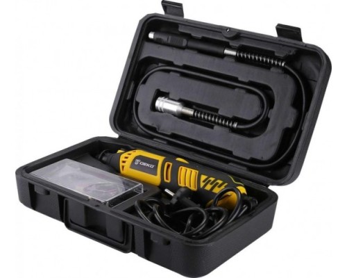 Шлифмашина прямая сетевая DEKO DKRT350E-LCD 43 tools + case (063-1413) [063-1413]