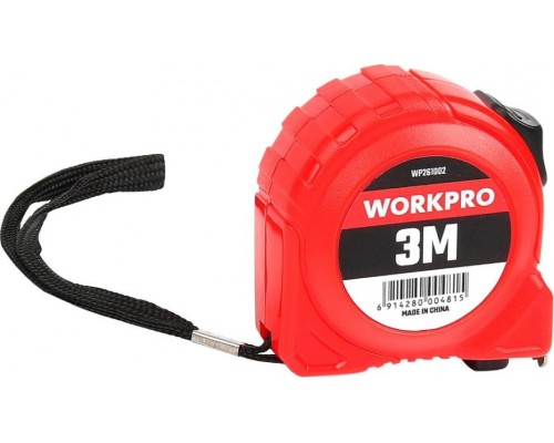 Рулетка WORKPRO WP261002 пластмассовая 3мх16мм