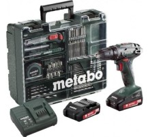 Аккумуляторная дрель-шуруповерт METABO BS 18 2x2,0 Ач, с набором оснастки [602207880]