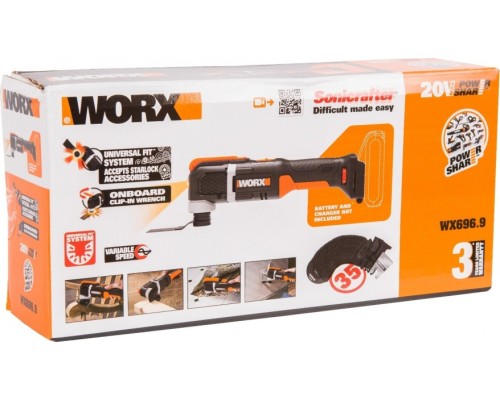 Многофункциональный инструмент аккумуляторный WORX WX696.9 без АКБ и ЗУ [WX696.9]
