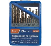 Набор сверл по металлу Cutop Profi с кобальтом 5%, 19 шт 48-602