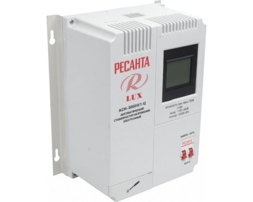 Стабилизатор напряжения однофазный РЕСАНТА АСН- 3000 Н/1-Ц Lux [63/6/21]
