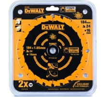 Пильный диск по дереву DeWALT 184х24тх16 мм. Extreme DT10302-QZ [DT10302-QZ]