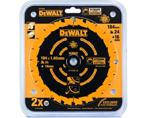 Пильный диск по дереву DeWALT 184х24тх16 мм. Extreme DT10302-QZ [DT10302-QZ]