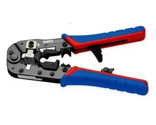 Пресс-клещи KNIPEX KN-975113SB 3-в-1, для штекеров RJ 45