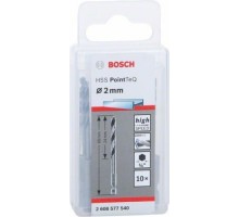 Сверло по металлу BOSCH 2,0 х 24/60 мм, HSS PointTeQ с шестигранным хвостовиком (10шт.) [2608577540]