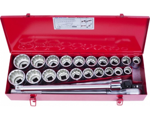 Набор головок 3/4" KING TONY 6224CR, 24 предмета