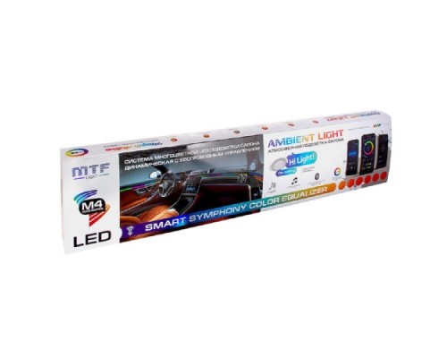 Подсветка салона MTF LIGHT SMART SYMPHONY M4, 18  элем., (полосы в двери универс. 75см х4) AL18CDb