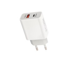 Зарядное устройство REXANT 18-2216 сетевое USB-A+USB-C адаптер, 18W белое