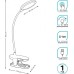 Светильник настольный GAUSS GTL205 5V Li-ion 1200mA черный диммируемый [GT2052]