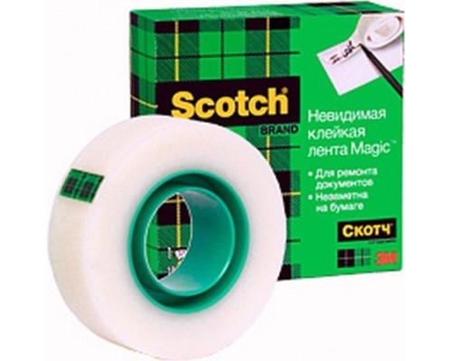 Невидимая клейкая лента 3M Scotch® Magic™ 810RUS в коробке, 19 мм х 33 м [7100029434]