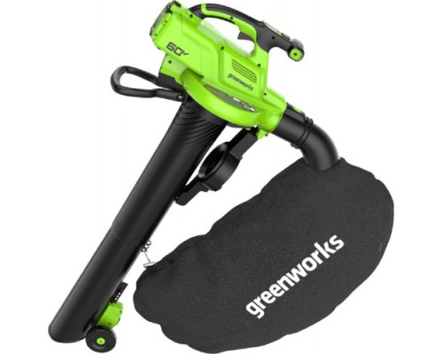 Воздуходувка-пылесос аккумуляторная GREENWORKS 2409307 60V, бесщеточная, без АКБ и ЗУ