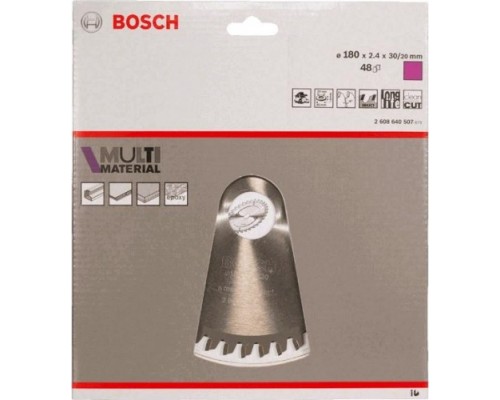 Пильный диск универсальный BOSCH Standard 180Х30 48 MULTIMATER [2608640507]