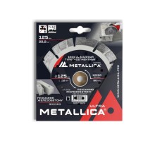 Алмазный диск для резки бетона METALLICA Ultra 125x22,2 мм, H=12 мм турбо-сегментный [900383]