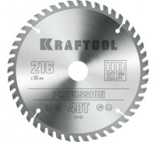 Пильный диск по дереву KRAFTOOL 36952-216-30 PRECISSION 216х30мм 48T