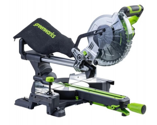Пила торцовочная аккумуляторная GREENWORKS GD24MS216 24V, б/щ, 4800 об/мин, АКБ 5Ач и ЗУ 1501707UG