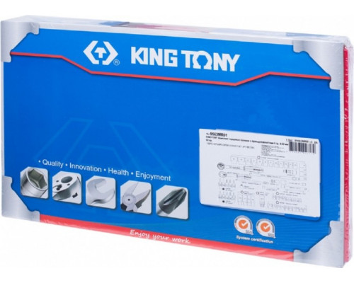 Набор головок KING TONY 9563MR01 1/4", 3/8", 1/2", 62 предмета