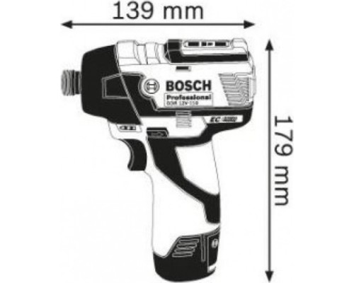 Гайковерт аккумуляторный BOSCH GDR 10,8 V-EC/ 12V-110 бесщеточный [06019E0005] 2х3,0Ач, кейс