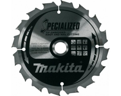 Пильный диск универсальный MAKITA 165x20x1.25x16T для демонтажных работ [B-31217]