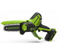 Пила цепная аккумуляторная GREENWORKS GD24CSMNX 24V, мини, 15см, б/щ, АКБ 4Ач и ЗУ 2008707UB