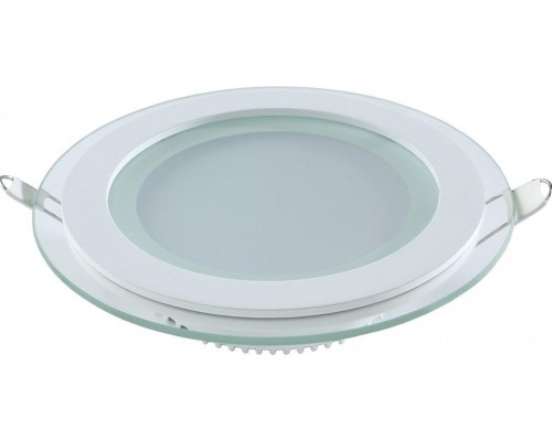 Потолочный светодиодный светильник GAUSS Glass круг 6w 490lm 4000k с дек стеклом led [947111206]