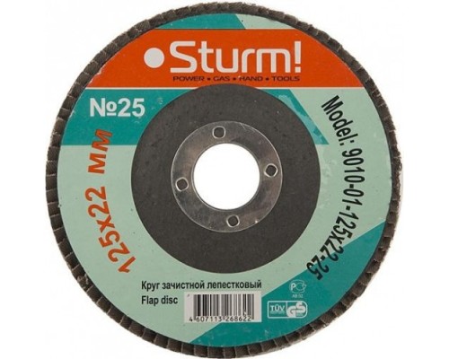Круг лепестковый STURM 9010-01-125x22-25 125х22, p25 Круг лепестковый STURM 9010-01-125x22-25 125х22, p25