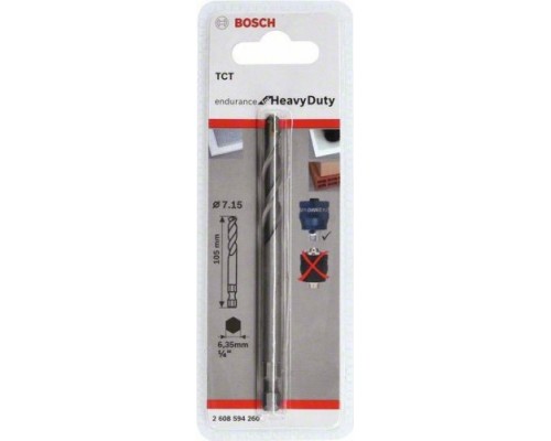 Центрирующее сверло BOSCH 7,15х105 мм TCT PRO [2608594260]