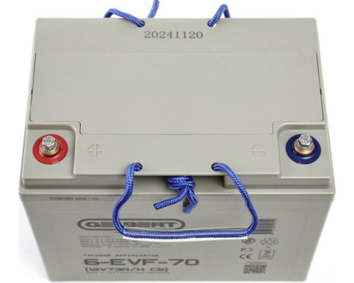 Аккумулятор GELBERT 6-EVF-70 тяговый 12V 73A/H C5
