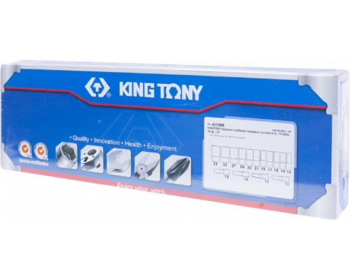 Набор головок 1/2" KING TONY 4315MR, 15 предметов