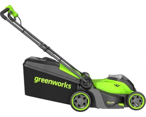 Газонокосилка аккумуляторная GREENWORKS 2521007UB 40V, бесщеточная, 41 см, c 1хАКБ 4 Ач и ЗУ купить с доставкой и официальной гарантией