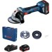 Угловая шлифмашина аккумуляторная BOSCH GWS 180-LI [06019H90R1] 1х4.0Ач, Кейс
