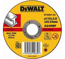 Отрезной круг по металлу DeWALT 115х3x22.2 мм DT42201-XJ [DT42201-XJ]