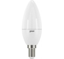 Лампа светодиодная GAUSS Свеча 7w 550lm 6500к e14 шаг. диммирование led [103101307-S]