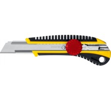 Нож для строительных работ STAYER KS-18 с винтовым фиксатором сегмент. лезвия 18 мм, 09161_z01