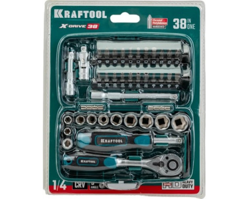 Набор инструментов KRAFTOOL INDUSTRIE, 38 предметов, 27970-H38