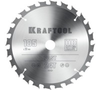 Пильный диск по дереву KRAFTOOL Fast 185х20мм 24T 36950-185-20