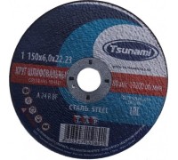 Шлифовальный круг по металлу TSUNAMI A24RBF 150х6.0х22.2 мм D16110015062300 D16110015062300