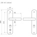Ручка на планке НОРА-М 200-68 мм левая для китайских дверей 