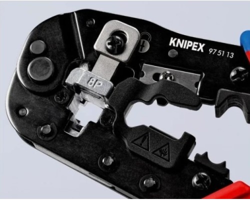 Пресс-клещи KNIPEX KN-975113SB 3-в-1, для штекеров RJ 45