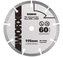 Алмазный диск для резки кафеля  Worx WA5048 115х1,6х9,5 мм