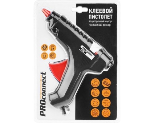 Пистолет термоклеевой сетевой PROconnect 60Вт, ?11мм, блистер [12-0104]