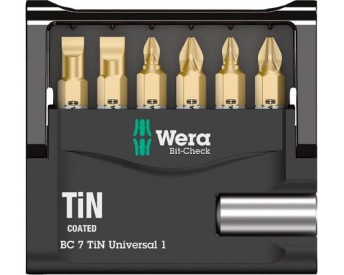 Набор насадок WERA Mini-Check TIN SB, SATZ 6 PCS, WE-073537 [WE-073537]