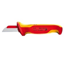 Нож монтерский KNIPEX KN-9854SB для кабеля VDE, диэлектрическая ручка