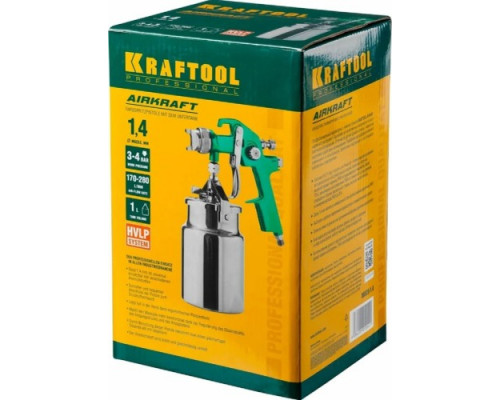 Краскопульт пневматический KRAFTOOL 06520-1.4 hvlp купить с доставкой и официальной гарантией