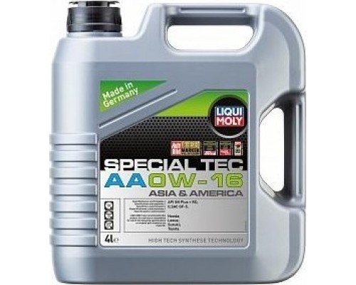 Масло моторное LIQUI-MOLY SAE 0W16 Special Tec AA 4 л 21327 синтетическое [21327]