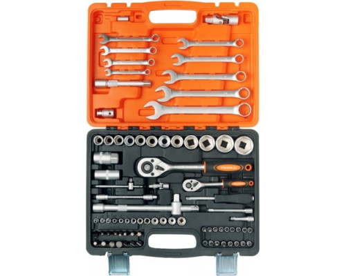 Набор инструментов MAXPILER MXT-82-SET, 82 предмета, 1/2" и 1/4", CrV
