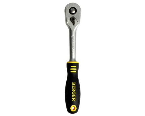 Трещотка BERGER BG2293 1/4" 45 зубов 150 мм