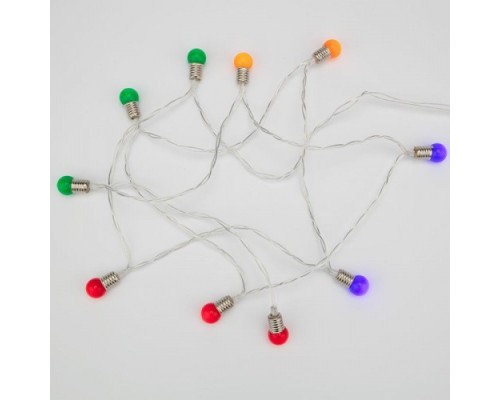 Гирлянда светодиодная NEON-NIGHT Мини-лампочки 10 LED мультиколор 1,5 м прозрачный ПВХ [303-074]